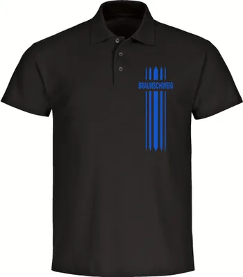 Produktbild von multifanshop Poloshirt - Braunschweig - Streifen, schwarz-2, Größe XL