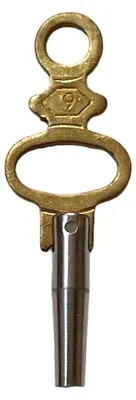 Zaksleutel Nr. 7, vernickelter Stahl, Messinggriff, 1,30 mm