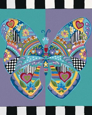 Produktbild von Zuty - Malen nach Zahlen - SCHMETTERLING (JONNA JAMES), 40x50 cm, ohne Keilrahmen