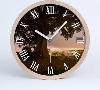 Produktbild von Holzuhr 20fi cm wanduhr - weiße Spitzen - alter Baum