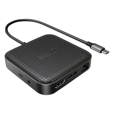 Image de Hyper USB-C HyperDrive Double Monitor USB4 Mobile Dock – USB4 40Gbps & 85W PD Pass-through – HDMI 2.1 & DisplayPort 1.4 (8K 30Hz; HDR) – Compacte et Portable - Noir
