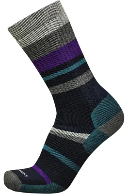 Produktbild von Point6 Mixed Stripe Medium Crew Dark Navy