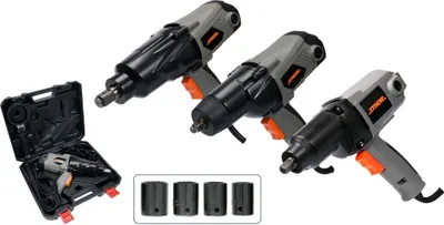 Produktbild von Elektro Schlagschrauber inkl. 4 Nüsse mit Koffer, Ausführung:1/2 450Nm / 1100W Nuss 17/19/21/22mm