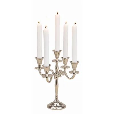Produktbild von Kerzenständer Vintage 5-armig silber