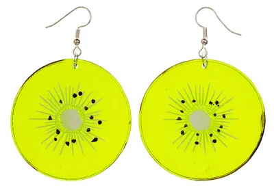Produktbild von Kiwi Ohrringe Miniblings Hänger Frucht Früchte Obst Fruchtscheibe grün Essen