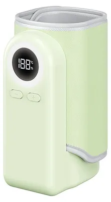 Image de Chauffe-biberon portable 4 en 1 Zimilo, sans fil, 10 000 mAh, 37 à 55 °C, port Type C, pour biberons de Ø 50 à 80 mm, lait et eau, vert