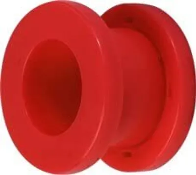 Produktbild von Ohr Flesh Tunnel Piercing Acryl Screw on Rot UV Neon.VFTRE.10mm