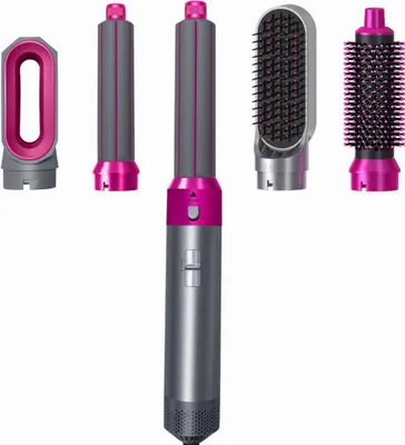 Produktbild von AIORBER Multifunktionaler 5-in-1 Heißluftkamm: Automatischer lockenstäbe, Föhnbürste, Glättbürste, Lila