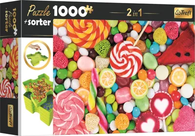 Produktbild von TREFL Puzzle mit Sortierer 2in1 Sweets 1000 Teile