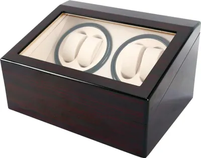 Image de Remontoir pour montres - Boîte à montres automatique - 4+6 emplacements - Rotatif - Bois - 30,5×23,5×18 cm