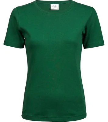 Productafbeelding van Tee Jays dames interlock T-shirt, ronde hals, korte mouwen, model FK910 (XL) (denengroen)