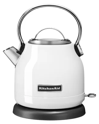 Image de KitchenAid 5KEK1222EWH bouilloire électrique 1,25 L 2200 W Noir, Acier inoxydable, Blanc