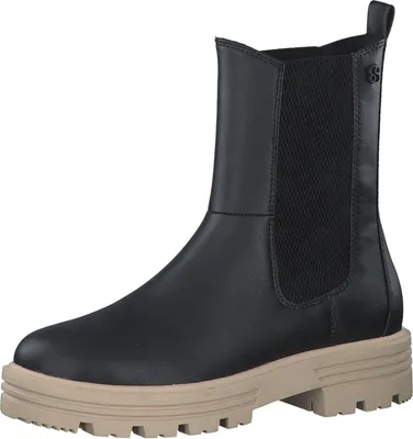 Produktbild von s.Oliver Damen Chelsea Boot Stiefelette Profilsohle Plateau 5-25411-39, Größe:40 EU, Farbe:Schwarz