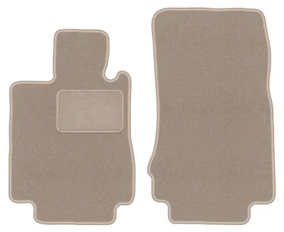 Immagine prodotto di Tappetini anteriori in moquette per Mercedes CL W215 1999-2006 (coupé) – 2 pezzi, beige, su misura – Wielganizator LUX