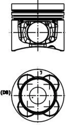 Produktbild von KOLBENSCHMIDT Motorkolben 101,5 mm Reparaturstufe 0,50