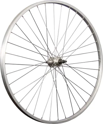 Produktbild von 28 Zoll Hinterrad Büchel Aluminiumfelge Schraubkranzaufnahme 5-9 fach - silber V-Brake