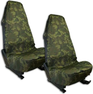 Produktbild von 2x Universal Autositz Sitzschoner Sitzbezug Werkstattschoner Military Tarnfarben
