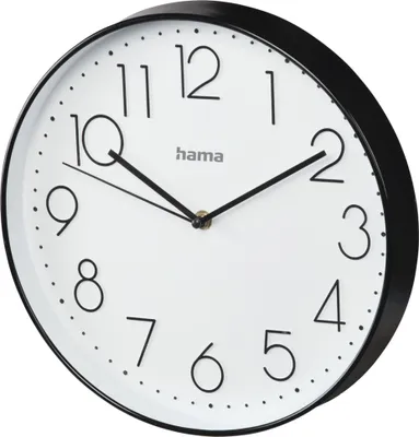 Produktbild von Hama Wanduhr Wanduhr "Elegance", Schwarz, geräuscharm