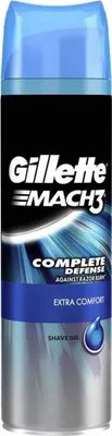 Immagine prodotto di 6x GILLETTE gel da barba Exra Comfort Mach3 200ml, per la rasatura, sotto la doccia, gel da barba per corpo e barba, per uomini, il rasoio è delicato sulla pelle