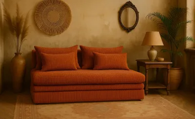 Produktbild von Kaiser Möbel Schlafsofa mit bettkasten NELIA, stoff Poso, Kupfer