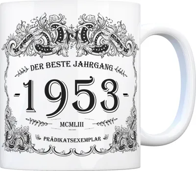 Produktbild von 1953 der beste Jahrgang Kaffeebecher Tasse Kaffeetasse Geburtsjahr Geburtstag