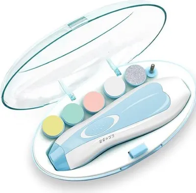 Produktbild von 6er Baby Nagelpflege-Set, Elektrische Nagelfeile, Baby Nageltrimmer, 6 Schleifköpfe - NIBBLERS