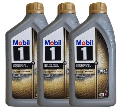 Produktbild von Mobil 1 FS 0W-40 Hochleistungs-Motoröl, 3er Pack à 1 Liter
