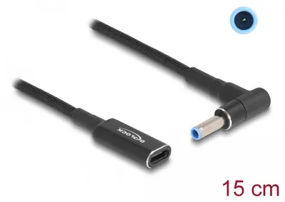 Produktbild von Delock Netzteil - 24 pin USB-C (W) zu Gleichstromstecker 4,5 x 3,0 mm (M)