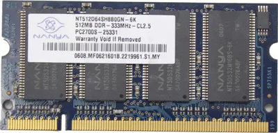 Immagine prodotto di Nanya NT512D64SH8B0GN-6K, modulo RAM DDR SDRAM da 512 MB, 333 MHz, formato SODIMM