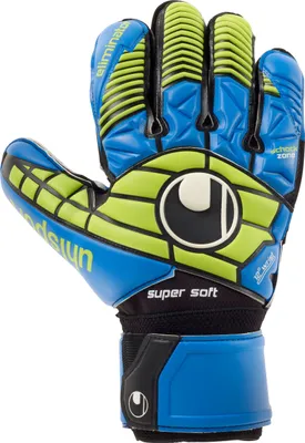 Produktbild von uhlsport Eliminator Supersoft Torwarthandschuhe blau/power grün 9