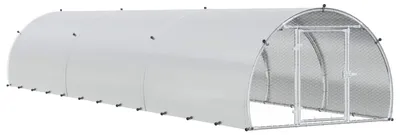 Obrázok produktu pre vidaXL Klietka pre slepice, strieborná, 600 x 150 x 100 cm, pozinkovaná oceľ
