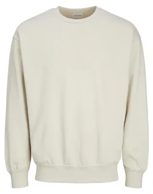 Immagine prodotto di JACK & JONES, felpa da uomo, modello JJECHARGE, girocollo, colore Moonbeam, taglia M