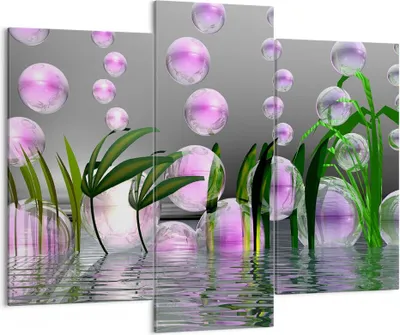 Produktbild von Bild auf Leinwand - Leinwandbild - Computer Grafik Blase - 130x100cm - Wand Bild - Wanddeko - Leinwanddruck - Bilder - Kunstdruck - Wanddekoration - Leinwand bilder - Wandkunst - CB130x100-2329