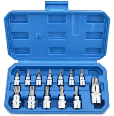 Image de Jeu de clés Torx 13 pièces, de T10 à T70, pour automobile, moto, vélo