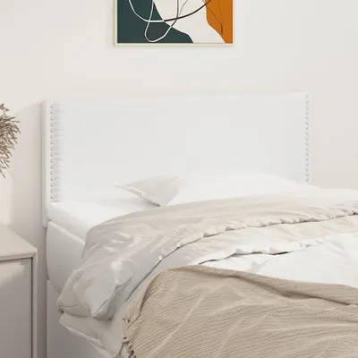 Obrázok produktu pre vidaXL Čelo postele biele 100x5x78/88 cm Imitácia kože - Čelo postele - Čelo postele - Čelo postele