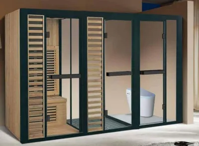 Immagine prodotto di Sala sauna Cabina sauna Sauna secca Combinazione doccia-sauna 300x120 cm
