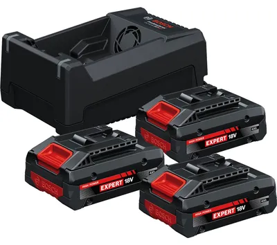 Obrázek produktu pro Sada 18 V: 3 akumulátory GBA 18 V 4,0 Ah + rychlonabíječka GAL 12 V/18 V-80 – BOSCH 0615V0005X