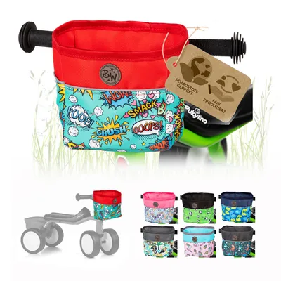 Produktbild von BAMBINIWELT Lenkerkorb für Kinder Lenkertasche kompatibel mit Pukylino Wutsch Fitsch Puky OFFEN für Dreirad Laufrad Rutschfahrzeuge (Modell 23)