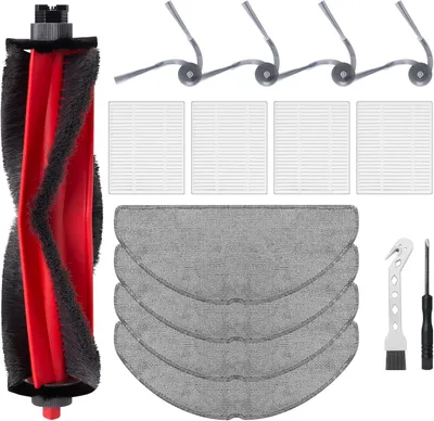 Produktbild von Ersatzteile ZubehörSet für Roborock Q7 M5 / Q7 M5+ / Q7 L5 / Q7 L5+ Saugroboter, 1 Hauptbürsten, 4 HEPA-Filter, 4 Wischtücher, 4 Seitenbürsten, 1 Reinigungsbürste, 1 Schraubendreher