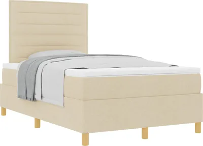 Immagine prodotto di Letto a molle con materasso Crema 120 x 200 cm Tessuto