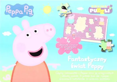 Image de Świnka Peppa Fantastyczny świat Peppy z puzzlami i szablonem do rysowania