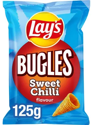 Immagine prodotto di Lay's Bugles Sweet Chilli Snack 125g - Snack croccanti di mais al gusto di peperoncino