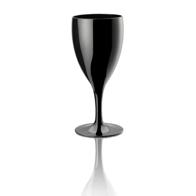 Productafbeelding van Sektglas Q Squared, 220 ml, met vulstreep van 150 ml, zwart