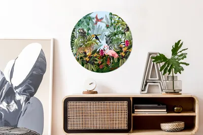 Produktbild von MuchoWow® - Wand Kreis - Das Schlafzimmer - Die Bilder - Wandmalerei - Kunst für das Haus - das Plastik
