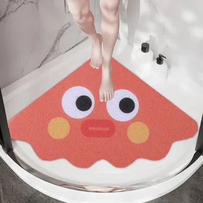 Image de Tapis de douche antidérapants, tapis de bain lavables avec drainage