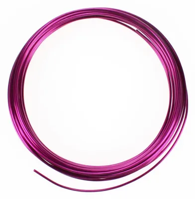 Produktbild von 12m Aluminiumdraht Ø 2mm Aludraht Basteldraht Dekodraht Schmuckdraht pink