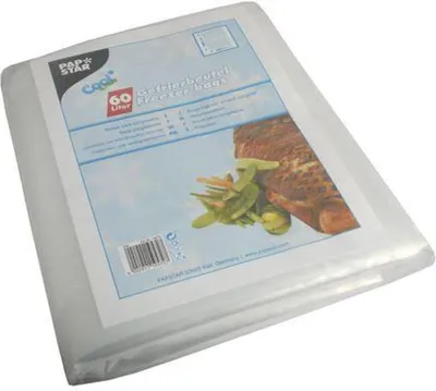 Produktbild von 350 Gefrierbeutel, LDPE 60 l 90 x 50 cm transparent