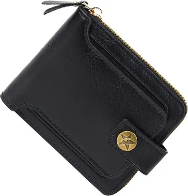 Produktbild von INF Kompakte und stilvolle Brieftasche aus Kunstleder Schwarz