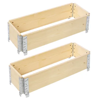 Produktbild von Garronda 2 Stück Holzaufsatzrahmen für Palette Aufbewahrungskiste aus Holz Hochbeete Holzkiste Natural 80/30