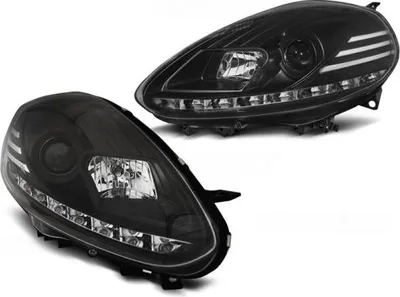 Produktbild von Scheinwerfer DRL LED Tagfahrlicht passend für Fiat Punto Evo Bj. 09-12 Schwarz